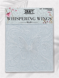 CraftAddictionUK Embossing Folder 6x6" - Whispering Wings 3D